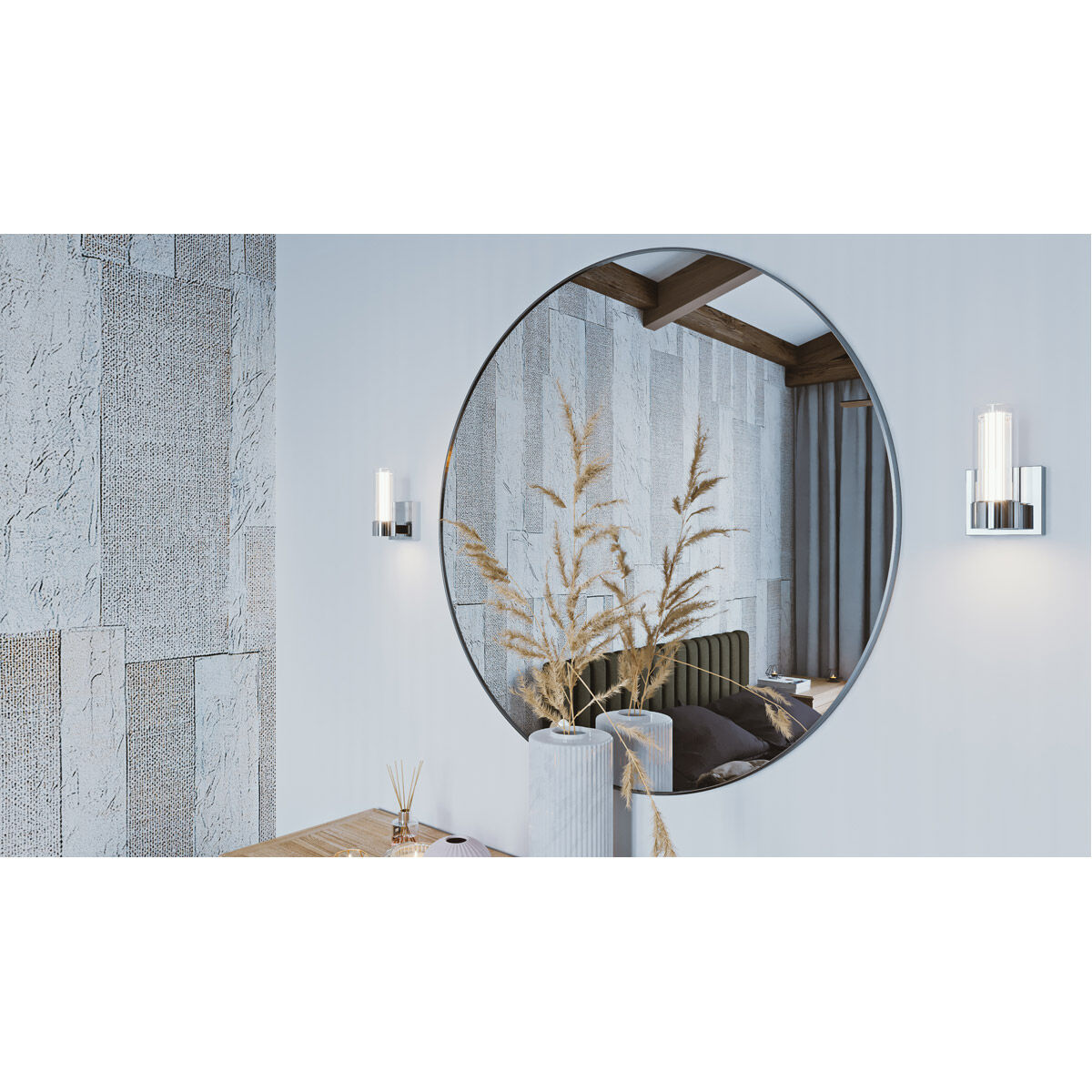Delphia LED 4 inch Polished Chrome Sconce Wall Light